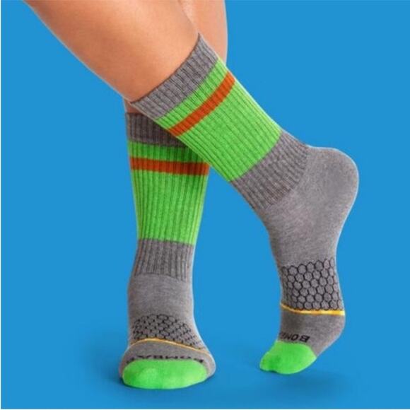 Bombas X Sesame Street Oscar The Grouch Crew Socks Size Large - Picture 1 of 6